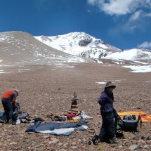 Our material depot on the way to the first high camp